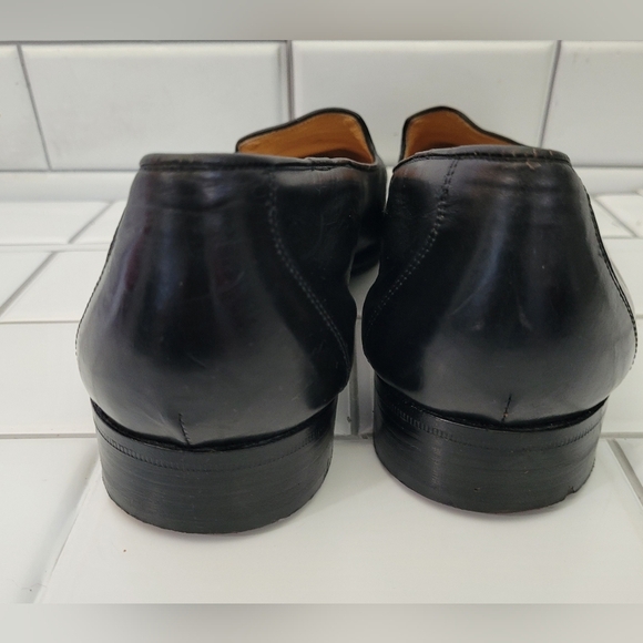Baker Benges Made In Italy Vintage Mens Black Soft Leather Loafer Slip On Shoe main image 3